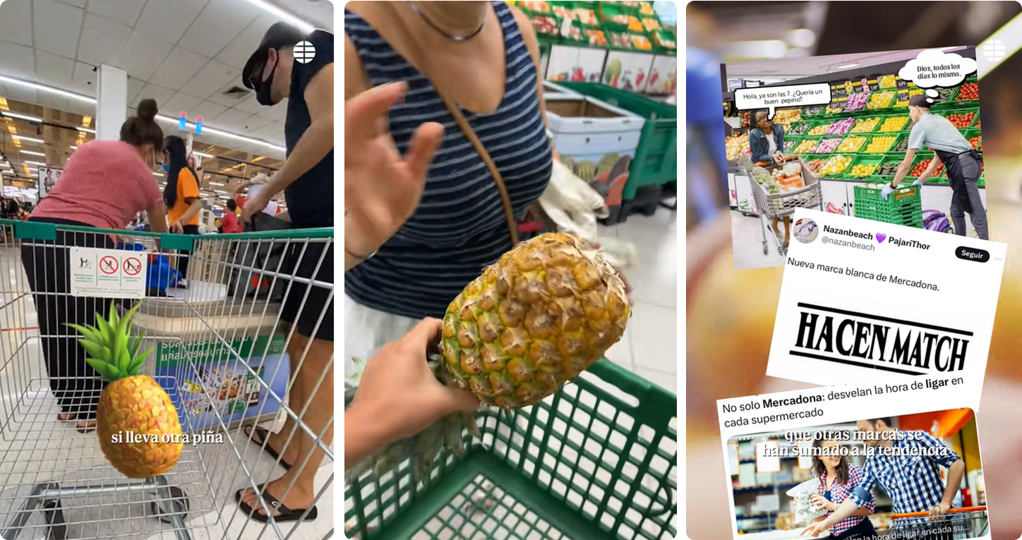 Screens from TikTok videos